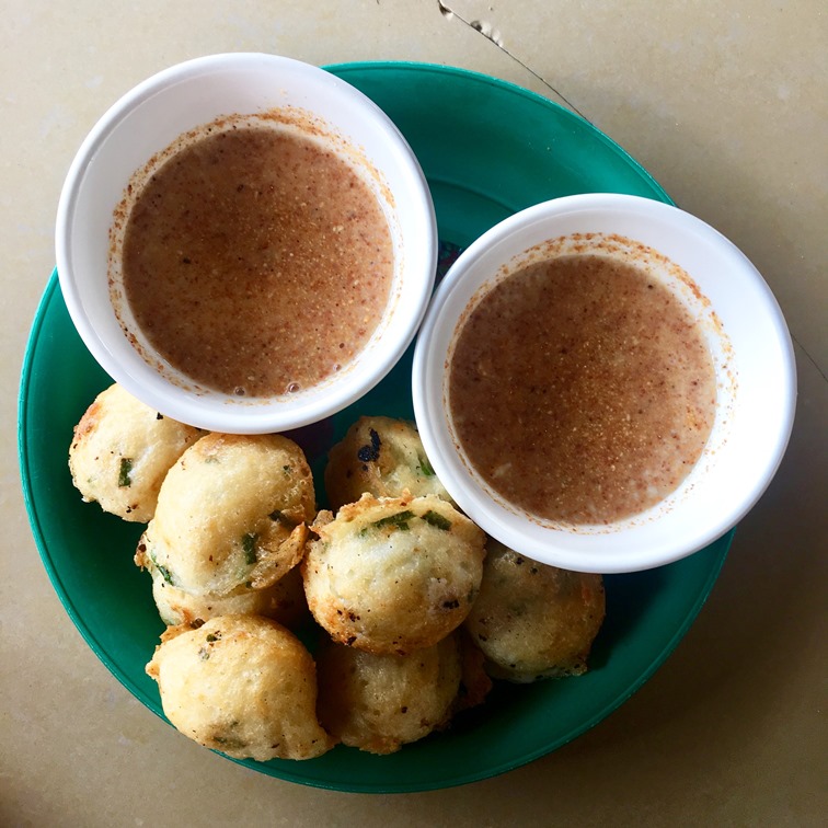 Chive cake dumplings. Yum!